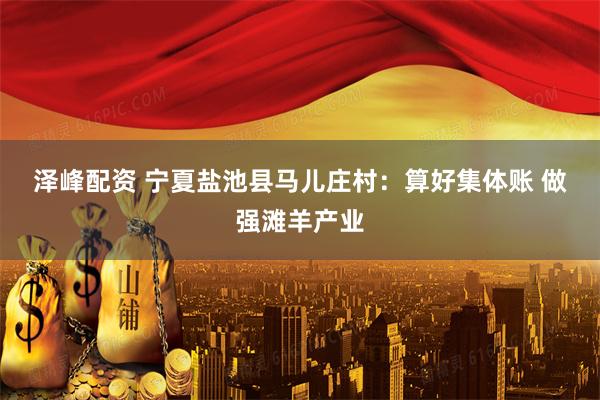 泽峰配资 宁夏盐池县马儿庄村：算好集体账 做强滩羊产业